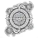 Mayan calendar tattoo design idea
