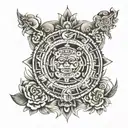 Mayan calendar tattoo design idea