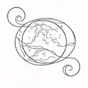 a moon with the words  You must be the change you wish to see in the world wrapped around it tattoo design idea