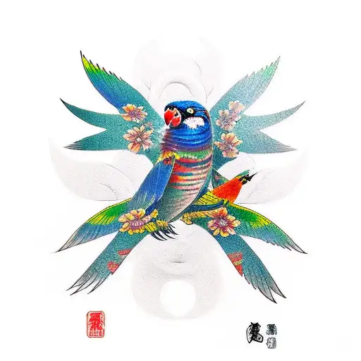 lorikeet tattoo design idea