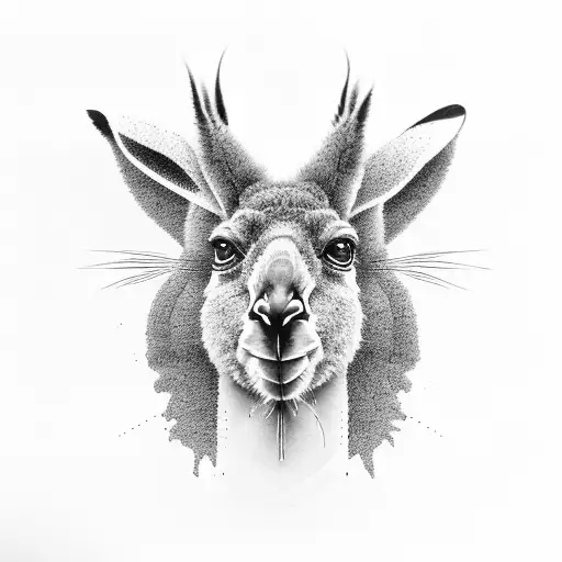 kangaroo tattoo design idea