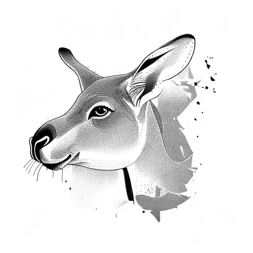 kangaroo tattoo design idea