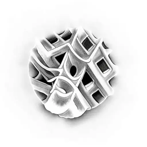 waffle tattoo design idea