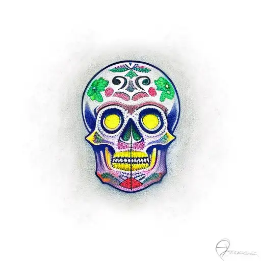 mexican skull tattoo design idea