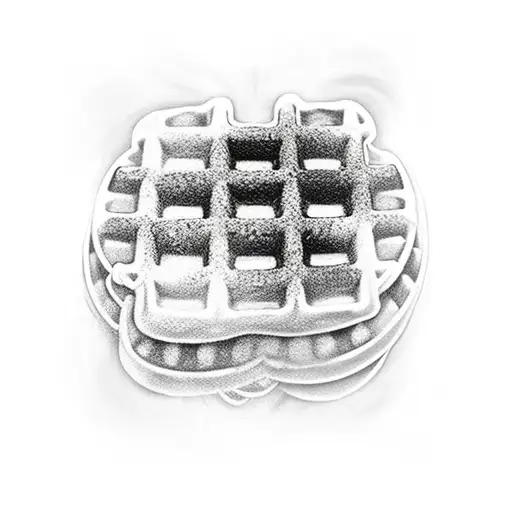 waffle tattoo design idea