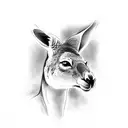 kangaroo tattoo design idea