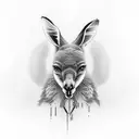 kangaroo tattoo design idea