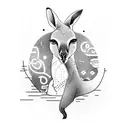 kangaroo tattoo design idea