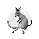 kangaroo tattoo design idea