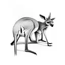 kangaroo tattoo design idea