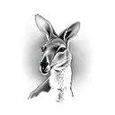 kangaroo tattoo design idea