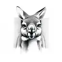 kangaroo tattoo design idea