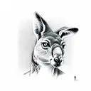 kangaroo tattoo design idea