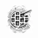 waffle tattoo design idea