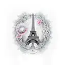 eiffel tower  tattoo design idea