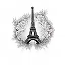 eiffel tower  tattoo design idea