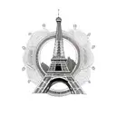 eiffel tower  tattoo design idea