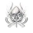 Belgian fries tattoo design idea