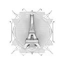 eiffel tower tattoo design idea