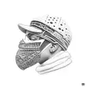 Ski mask the slump god side profile tattoo design idea
