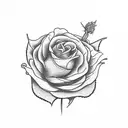 red carnation with stem and a rattlesnake wrapped around it tattoo design idea