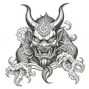 japanese devil tattoo design idea