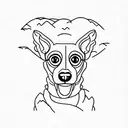 camera, filmstrip, whippet, mountains tattoo design idea