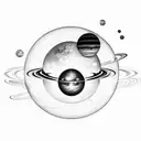 Firefly with Planets tattoo design idea