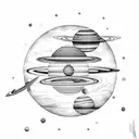 Firefly with Planets tattoo design idea