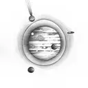 Firefly with Planets tattoo design idea