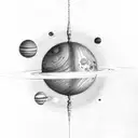 Firefly with Planets tattoo design idea