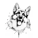 German Shepherd dog tattoo design idea