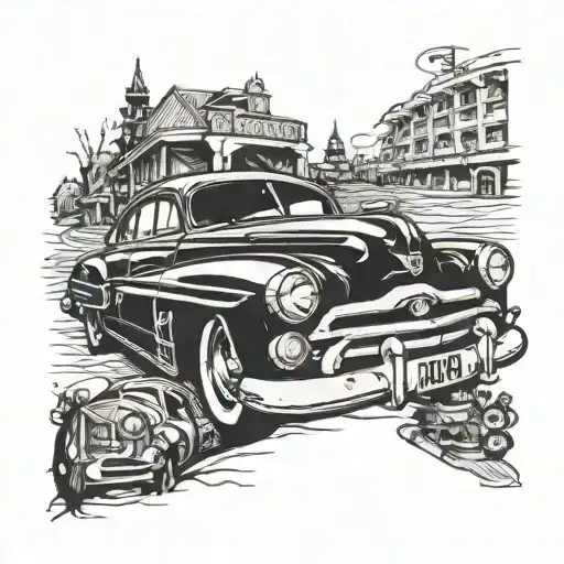 Doc hudson hornet from the movier cars tattoo design idea