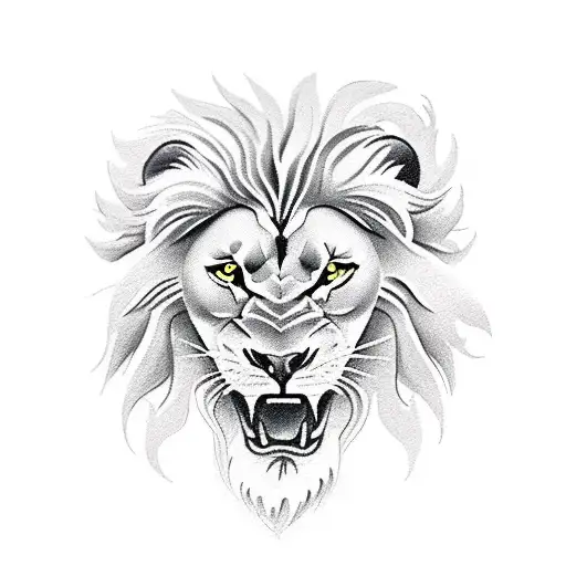 Phoenix with lion arm sleeve tattoo design idea