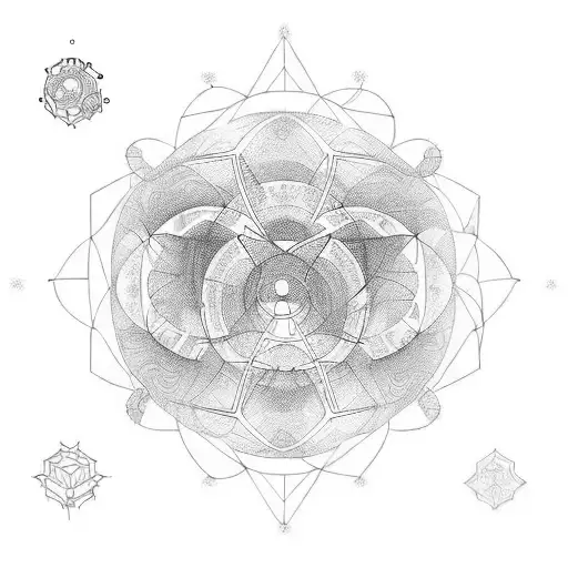 complex organic molecule in the style of the expanse  tattoo design idea