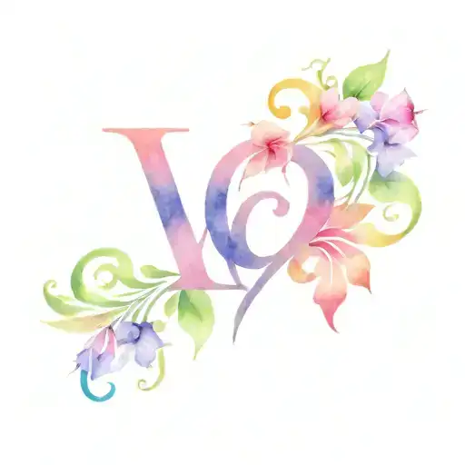 Interlocking initials 'A' and 'C' with a heart in between, surrounded by floral elements tattoo design idea