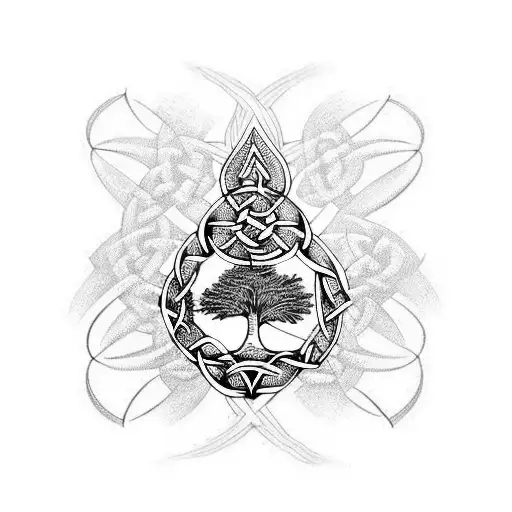 celtic tree of life  tattoo design idea