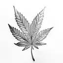 weed leaf tattoo design idea