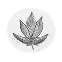 weed leaf tattoo design idea