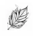 weed leaf tattoo design idea