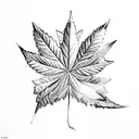 weed leaf tattoo design idea