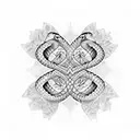 A geometric pattern incorporating snake scales and shapes, symbolizing your love for snakes and artistry tattoo design idea