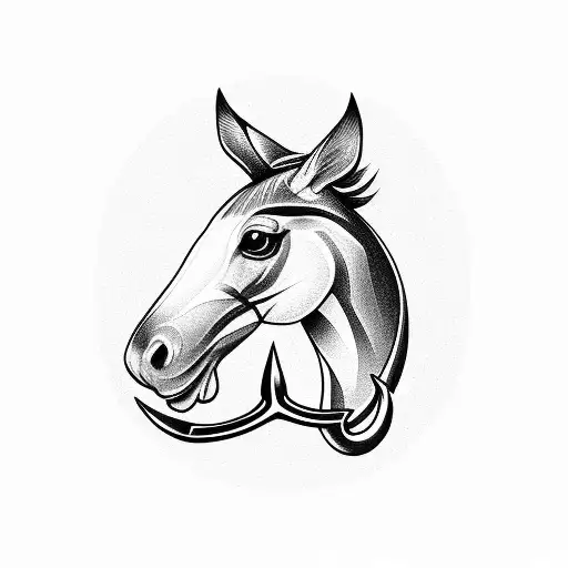 horse shoe, goldfinch, anchor tattoo design idea