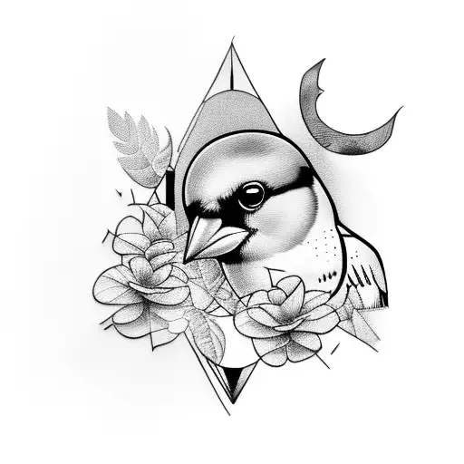 Goldfinch tattoo design idea