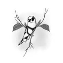Goldfinch tattoo design idea