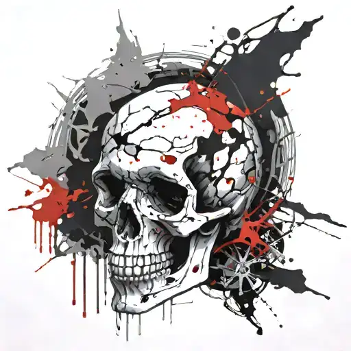 The Skull of Evil death tattoo design idea