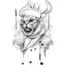 chef's knife tattoo design idea
