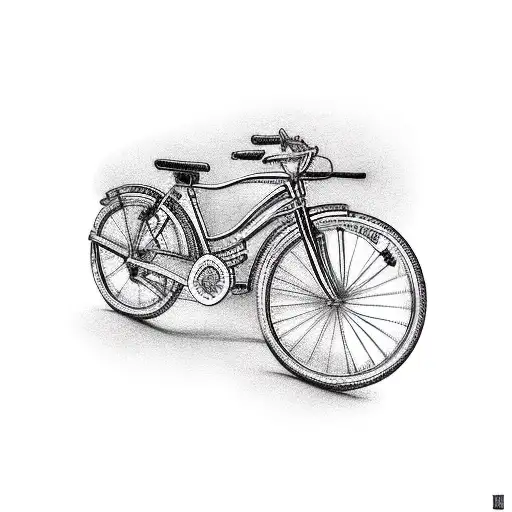 bicycle tattoo design idea