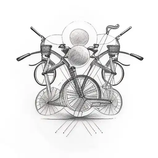 bicycle tattoo design idea