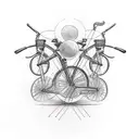 bicycle tattoo design idea